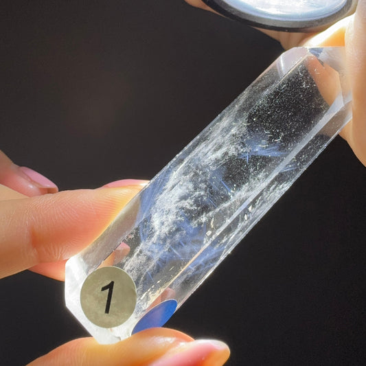 Blue Angel Feather Phantom Clear Quartz Point #1