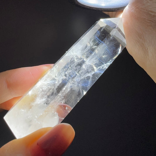 Blue Angel Feather Phantom Clear Quartz Point #3