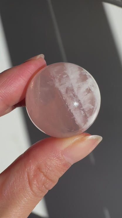 (Rare) Snow Rose Garden Quartz with Asterism (Video)
