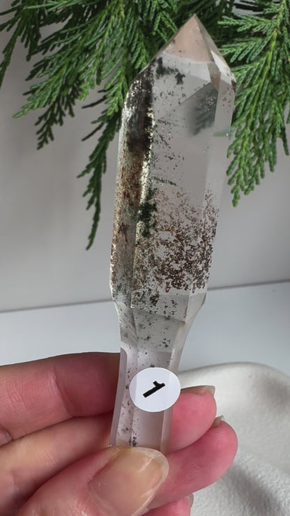 Garden Quartz Lodolite Wand #1