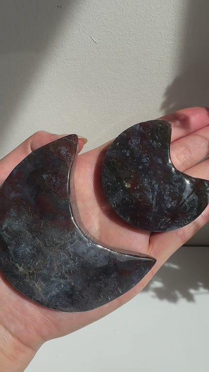 Red Moss Agate Moon