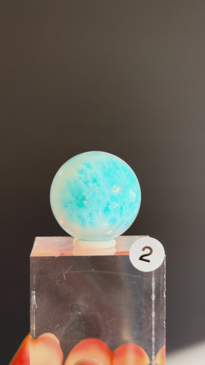 High Quality Larimar Sphere 2.8cm #2 (Video)