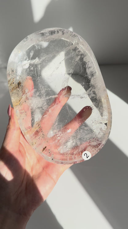 HG Large Clear Quartz Dish/Plate #2