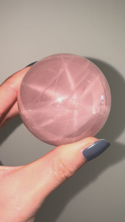 Asterism (star) Rose Quartz Sphere #5