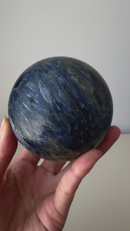 (Rare)  Large Blue Kyanite Sphere 80mm