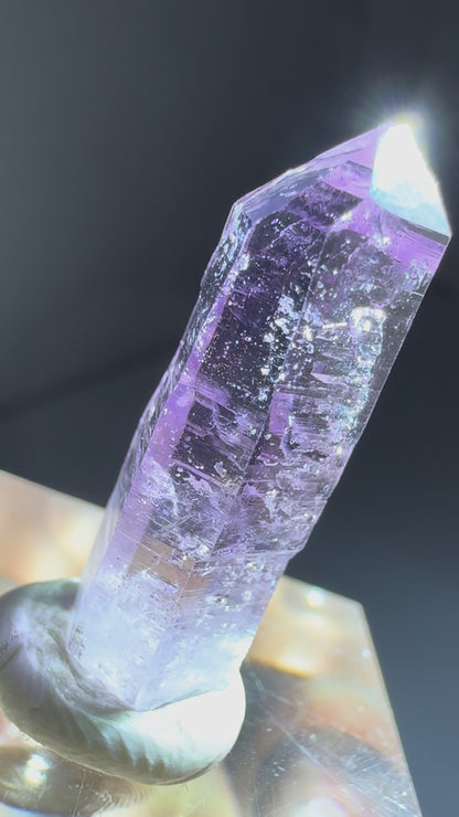 (Rare) Red Angel Feather Phantom Vera Cruz Amethyst Specimen #2 (video)