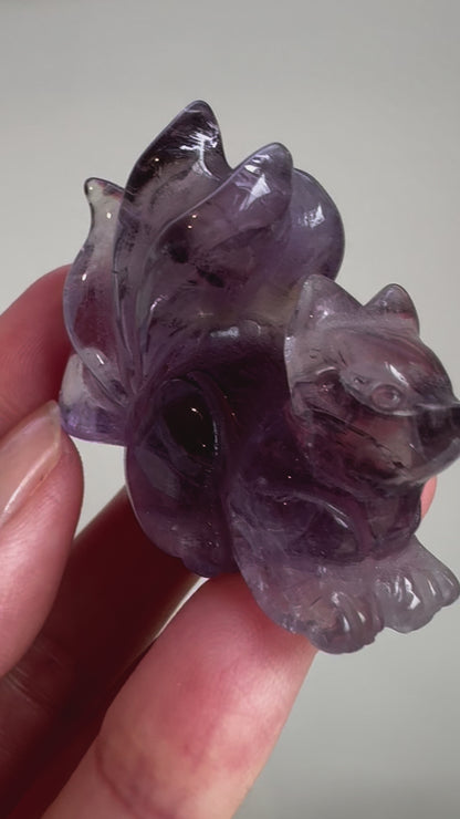 Amethyst Fox Carving