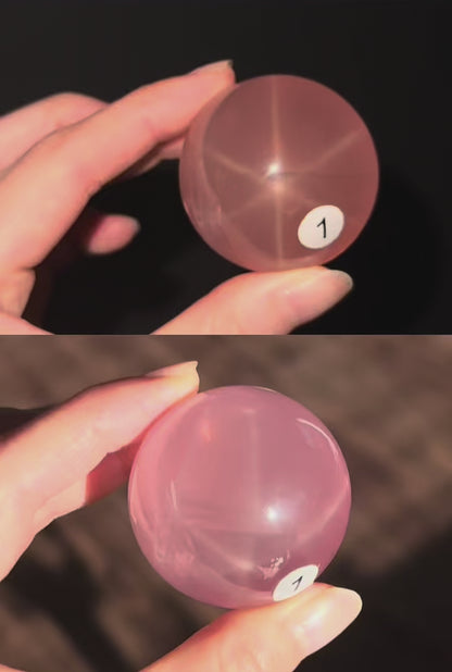 High Grade Asterism Rose Quartz Spher #1