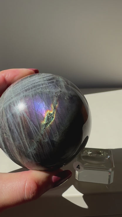 Pink  Labradorite Sphere 68mm #4