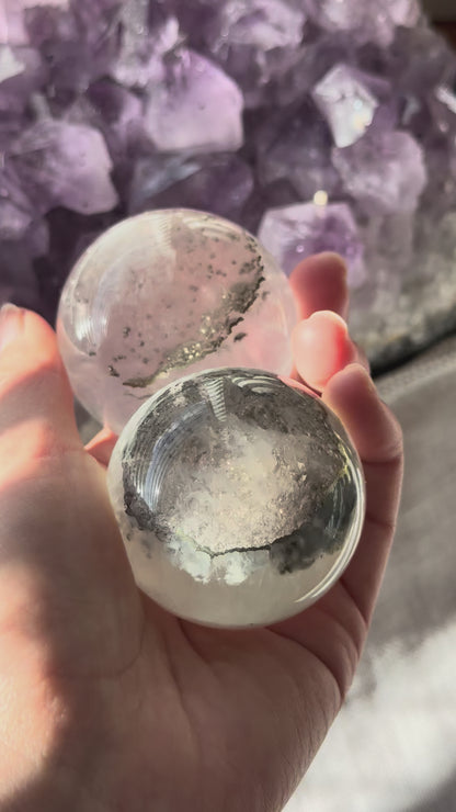 Fluorite with Pyrite Sphere #2