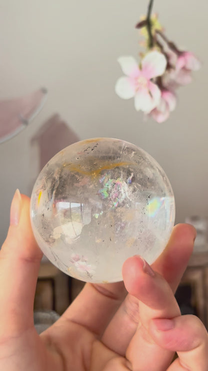 Clear Quartz Sphere (rainbow) 58mm