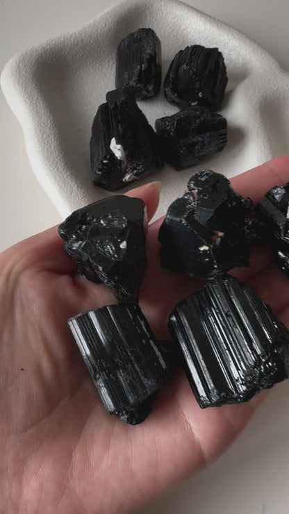 High Grade Black Tourmaline Small Raw