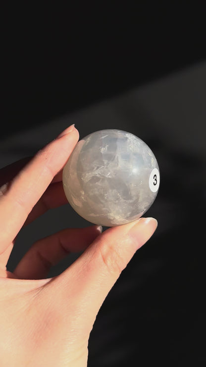 Blue Rose Quartz Sphere 4.3cm #3