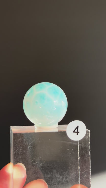 High Quality Larimar Sphere 2.5cm #4 (Video)