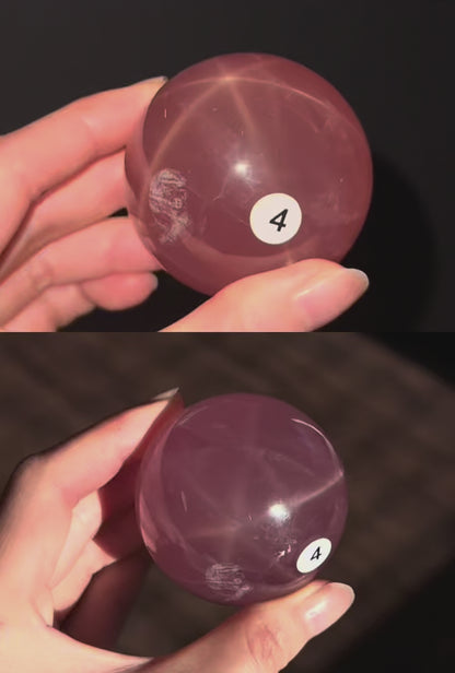 High Grade Asterism Rose Quartz Sphere #4