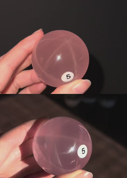 High Grade Asterism Rose Quartz Sphere #5