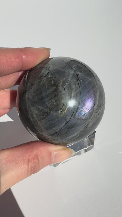 Pink Labradorite Sphere 57 mm