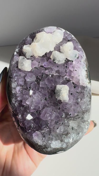 Amethyst with calcite #2