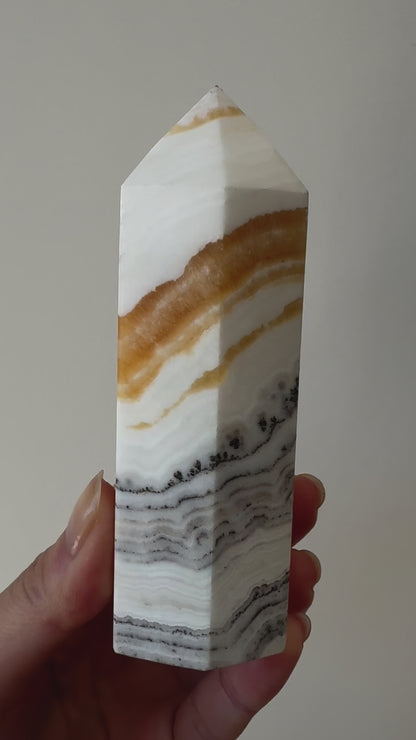 Dendritic Orange Calcite Point