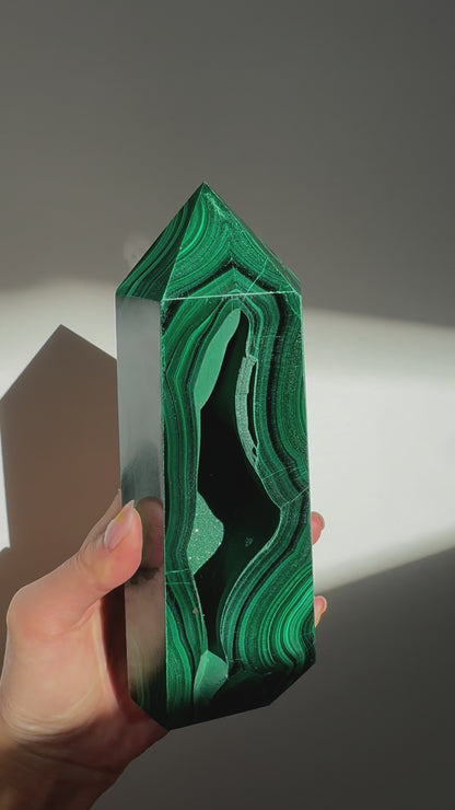 Druzy Malachite Tower Extra Large 1.5kg