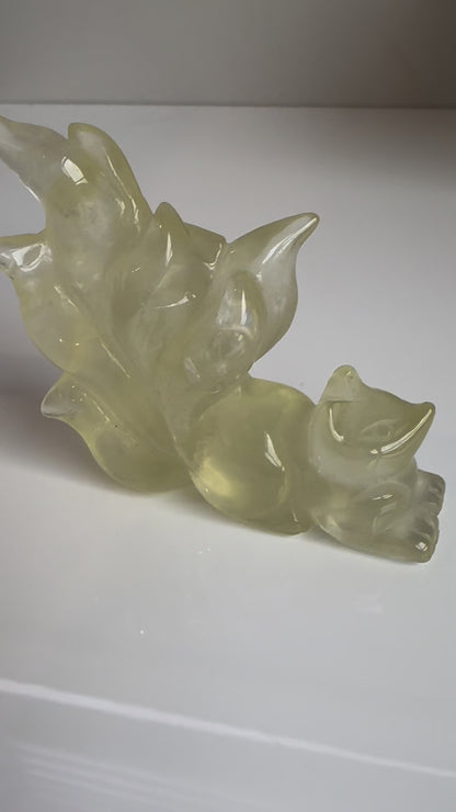 Citrine Fox Carving