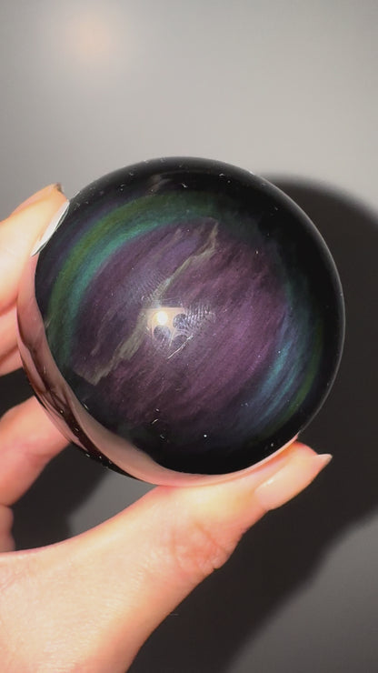 Rainbow Obsidian Sphere #4