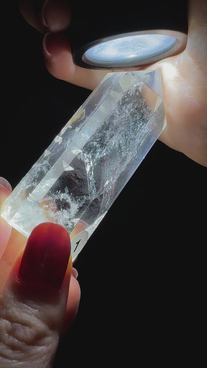 (Extremely Rare) Red Angel Feather Phantom Clear Quartz Point #1