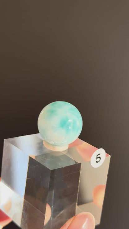 High Quality Larimar Sphere 2.3cm #5 (Video)