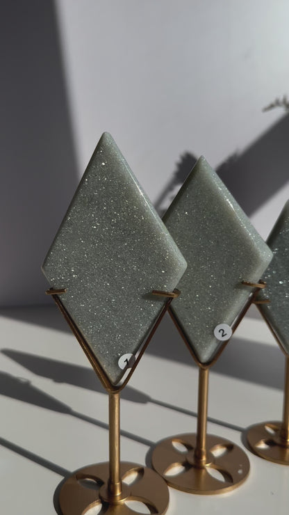 Sage Mica Diamond on Stand (Video)