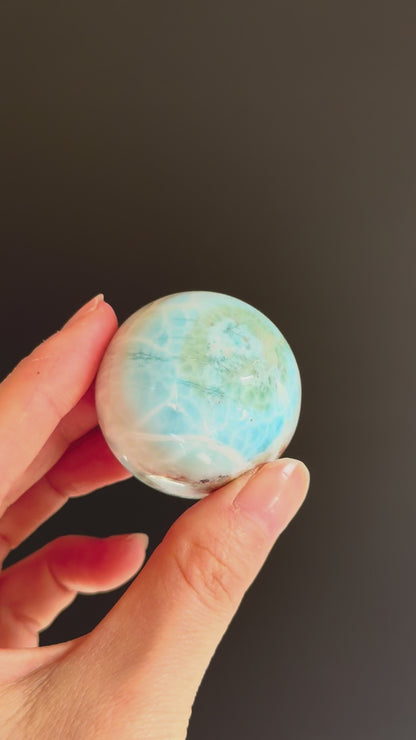 Large Larimar Sphere 4cm (Video)
