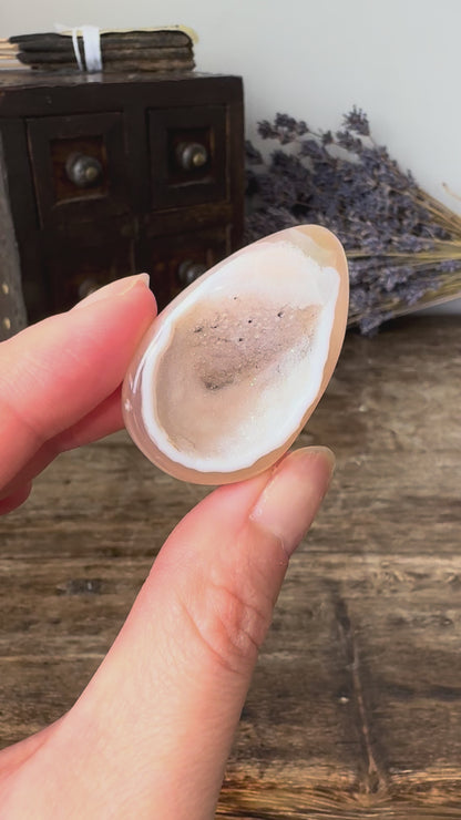 Druzy Flower Agate egg #2