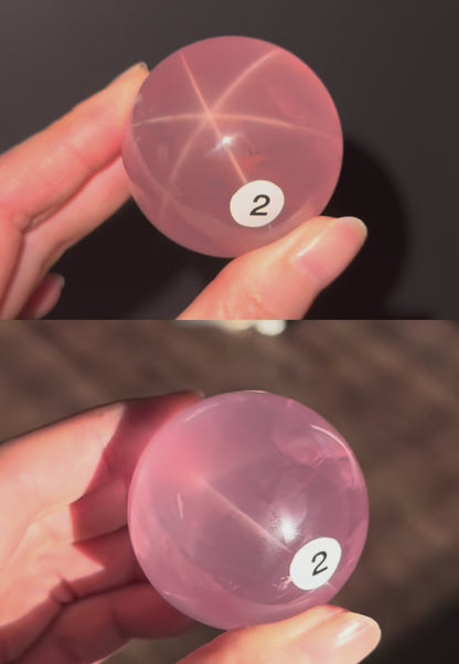 High Grade Asterism Rose Quartz Sphere #2