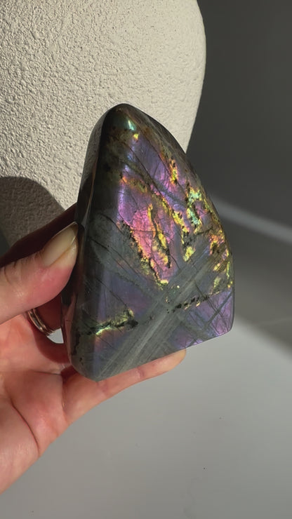 Purple and Pink Labradorite Freeform 370g